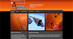 Desktop Screenshot of electricalandplumbinginc.com
