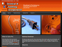 Tablet Screenshot of electricalandplumbinginc.com